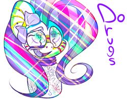 Size: 1109x866 | Tagged: safe, artist:extradan, fluttershy, robot, g4, female, flutterbot, psychedelic, solo