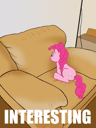 Size: 960x1280 | Tagged: safe, artist:octavia_synch, artist:synch-anon, pinkie pie, g4, couch, female, image macro, interesting, meme, sitting, solo
