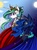 Size: 1066x1446 | Tagged: safe, artist:longinius, princess celestia, princess luna, alicorn, pony, g4, alternate hairstyle, beautiful, cape, clothes, crown, detailed, dress, duo, ethereal mane, eyeshadow, female, flowing mane, hair bow, jewelry, makeup, mare, moon, multicolored mane, necklace, regalia, royal sisters, siblings, sisters, smiling, starry mane, sun