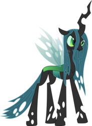 Size: 7914x10830 | Tagged: safe, artist:silentmatten, queen chrysalis, changeling, changeling queen, g4, absurd resolution, female, simple background, solo, transparent background, vector