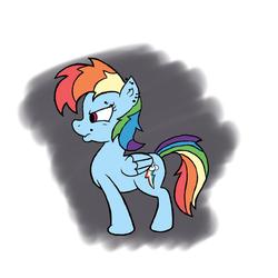 Size: 1366x1366 | Tagged: source needed, safe, rainbow dash, g4, digital art, female, piercing, pouting, punk, solo