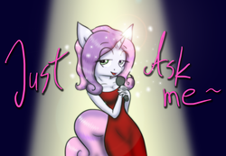 Size: 2136x1475 | Tagged: safe, artist:tunderi, sweetie belle, anthro, g4, female, older, singing, solo