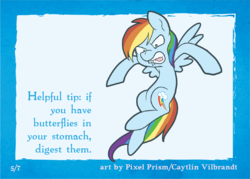 Size: 1051x751 | Tagged: safe, artist:pixel-prism, rainbow dash, butterfly, g4, card, female, solo