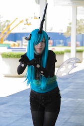 Size: 2304x3456 | Tagged: safe, artist:hybridrain, artist:thestormypetrelofcosplay, queen chrysalis, human, g4, anime expo, anime expo 2013, cosplay, irl, irl human, photo, solo