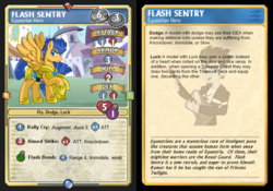Size: 750x525 | Tagged: safe, edit, flash sentry, pegasus, pony, equestria girls, g4, card, customized toy, male, soda pop miniatures, stallion, super dungeon explore