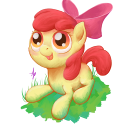 Size: 894x894 | Tagged: safe, artist:ap6, apple bloom, earth pony, pony, g4, female, filly, foal, grass, simple background, solo, transparent background