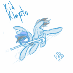 Size: 800x800 | Tagged: safe, artist:familywing, daring do, oc, oc only, oc:kid klepto, solo