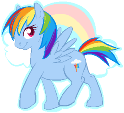 Size: 345x313 | Tagged: safe, artist:clovercoin, rainbow dash, g4, female, solo