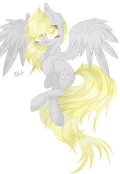 Size: 1417x2048 | Tagged: safe, artist:hamatte, derpy hooves, pegasus, pony, g4, female, mare, solo