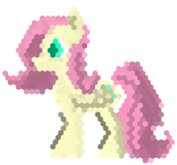 Size: 1237x1152 | Tagged: safe, artist:porkchopsammie, fluttershy, g4, female, hexagon, simple background, solo, transparent background