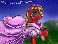 Size: 800x600 | Tagged: safe, artist:viwrastupr, big macintosh, earth pony, pony, g4, clothes, crossdressing, dress, male, solo, stallion