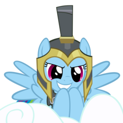 Size: 3000x2992 | Tagged: safe, artist:mrlolcats17, commander hurricane, rainbow dash, g4, armor, clothes, cloud, costume, female, simple background, solo, transparent background, vector