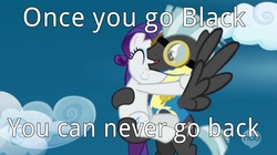 Size: 1413x793 | Tagged: safe, rarity, thunderlane, g4, my little pony: friendship is magic, wonderbolts academy, caption, female, image macro, male, ship:rarilane, shipping, straight