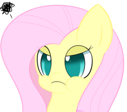 Size: 903x800 | Tagged: safe, artist:pokumii, fluttershy, g4, female, pouting, solo