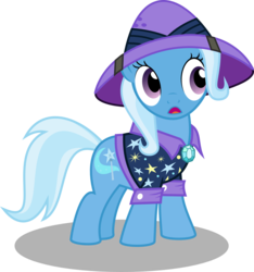 Size: 1417x1515 | Tagged: safe, artist:punzil504, trixie, pony, unicorn, g4, clothes, costume, female, hat, helmet, mare, pith helmet, roleplaying, simple background, solo, transparent background, vector