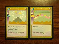 Size: 691x518 | Tagged: safe, derpy hooves, pegasus, pony, g4, ccg, enterplay, female, flower trio, mare, mlp trading card game