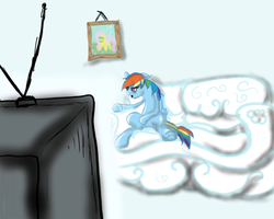 Size: 1024x819 | Tagged: safe, rainbow dash, g4, coach, female, solo