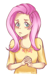 Size: 504x788 | Tagged: artist needed, source needed, safe, fluttershy, human, g4, female, humanized, solo