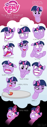 Size: 1425x3833 | Tagged: safe, artist:mikesouthmoor, twilight sparkle, pony, unicorn, g4, cereal guy, cereal pony, floppy ears, forever alone, handsome face, i lied, me gusta, meme, meme face, omg, rage face, rage guy, reaction image, trollface, true story, unicorn twilight