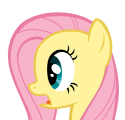 Size: 1000x954 | Tagged: safe, artist:kuren247, fluttershy, g4, female, shocked, simple background, solo, transparent background, vector