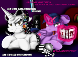 Size: 1250x920 | Tagged: safe, artist:jamescorck, twilight sparkle, oc, oc:movie slate, alicorn, pony, g4, female, mare, marshmallow, tumblr, twilight sparkle (alicorn), world war z