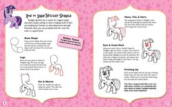 Size: 1500x938 | Tagged: safe, twilight sparkle, pony, unicorn, g4, my little pony: i love to draw!, female, horn, how to draw, mare, special face, tutorial, unicorn twilight