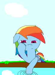 Size: 378x517 | Tagged: safe, artist:kogafangirl4life, rainbow dash, g4, bored, female, solo