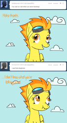 Size: 639x1164 | Tagged: safe, artist:okiedokielokie, spitfire, g4, ask-mlpspitfire, goggles, tumblr