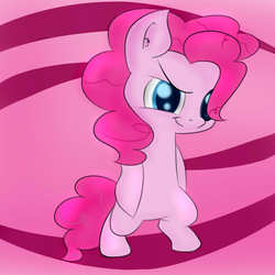 Size: 1000x1000 | Tagged: safe, artist:softkityonfire, pinkie pie, g4, female, filly, mad?, solo