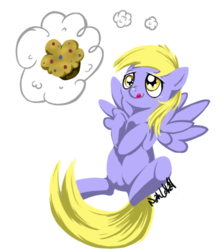 Size: 576x648 | Tagged: safe, artist:beefcrow, derpy hooves, pegasus, pony, g4, female, mare, muffin, solo