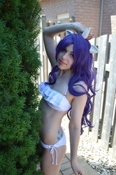 Size: 4000x6016 | Tagged: safe, artist:everage, artist:shelle-chii, rarity, human, g4, belly button, bikini, clothes, cosplay, irl, irl human, photo, solo, swimsuit