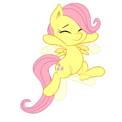 Size: 500x500 | Tagged: safe, artist:bigccv, artist:joey darkmeat, fluttershy, pegasus, pony, yoshi, g4, animated, cute, eyes closed, female, filly, flailing, shyabetes, simple background, solo, transparent background, trying to fly