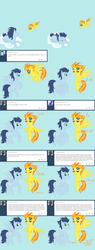 Size: 1278x3350 | Tagged: safe, artist:okiedokielokie, soarin', spitfire, g4, ask-mlpspitfire, bisexuality, blushing, comic, goggles, ship:spitdash, shipping, tumblr