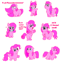 Size: 894x895 | Tagged: safe, artist:fluffsplosion, applejack, fluttershy, pinkie pie, rainbow dash, rarity, twilight sparkle, fluffy pony, g4, alternate hairstyle, crying, liarjack, mane six, pinkiefluff, rarity hair