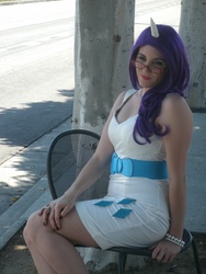 Size: 3000x4000 | Tagged: safe, artist:arp-photography, artist:canhardlyfly, rarity, human, g4, anime expo, anime expo 2013, cosplay, glasses, irl, irl human, photo, solo