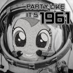 Size: 512x512 | Tagged: safe, pinkie pie, g4, 1961, astronaut, party