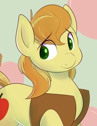 Size: 1280x1656 | Tagged: dead source, safe, artist:sb, braeburn, earth pony, pony, g4, colored, hatless, male, missing accessory, solo, stallion