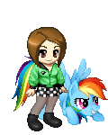 Size: 120x150 | Tagged: safe, rainbow dash, g4, clothes, crossover, gaia online, persona 4, satonaka chie, shoes