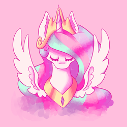 Size: 2000x2000 | Tagged: safe, artist:paintrolleire, princess celestia, g4, female, portrait, solo