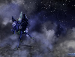 Size: 800x606 | Tagged: safe, artist:inteaselive, princess luna, g4, constellation, female, solo