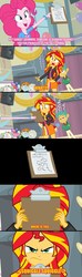 Size: 500x1680 | Tagged: safe, screencap, pinkie pie, snails, snips, sunset shimmer, equestria girls, g4, my little pony equestria girls, comic