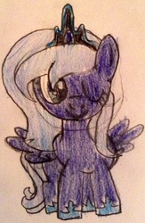 Size: 1159x1783 | Tagged: safe, artist:dassboshit, princess luna, g4, female, princess, solo, young, younger