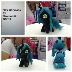 Size: 1280x1280 | Tagged: safe, artist:nsomniotic, queen chrysalis, g4, filly, sculpture