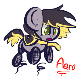 Size: 2048x2048 | Tagged: safe, artist:olympic tea bagger, oc, oc only, oc:aero, pegasus, pony, clothes, colt, cute, male, offspring, parent:derpy hooves, parent:oc:warden, parents:canon x oc, parents:warderp, scar, scarf, simple background, solo, trap, white background