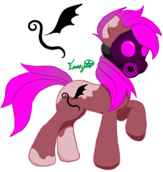 Size: 668x706 | Tagged: safe, artist:envyxthexpalmxtree, oc, oc only, earth pony, pony, gas mask, solo