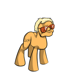 Size: 2048x2048 | Tagged: safe, artist:olympic tea bagger, original species, human head pony, brick top, crossover, face, ponified, snatch (movie), solo