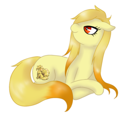 Size: 835x849 | Tagged: safe, artist:mondlichtkatze, oc, oc only, earth pony, fox, fox pony, hybrid, ninetales, original species, poképony, pony, pokémon, ponified, solo