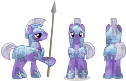 Size: 2665x1720 | Tagged: safe, artist:vector-brony, crystal pony, pony, g4, armor, crystal guard, crystal guard armor, helmet, royal guard, simple background, spear, transparent background, vector, weapon