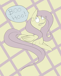 Size: 800x1000 | Tagged: safe, artist:icingtaxation, fluttershy, g4, discorded, female, solo