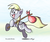 Size: 1066x900 | Tagged: safe, artist:tobibrocki, derpy hooves, pegasus, pony, g4, bindle, female, mare, solo